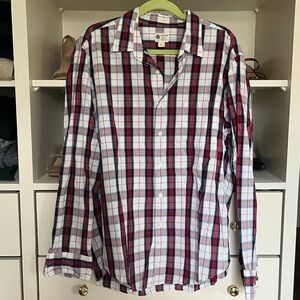 J Crew Tailored Fit Mens Plaid Button Down Shirt